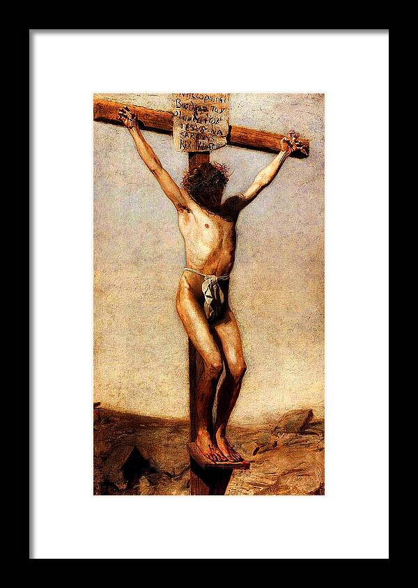 Thomas Eakins Framed Print featuring the painting The Crucifixion #2 by Thomas Eakins