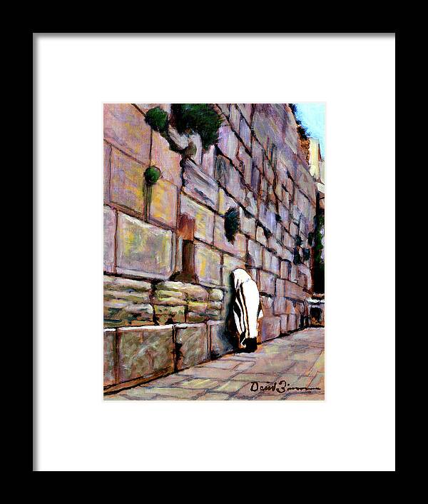 The Wailing Wall Framed Print featuring the painting The Power of One #2 by David Zimmerman