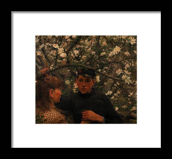 Promise Framed Print featuring the painting The Promise by Henry Scott Tuke