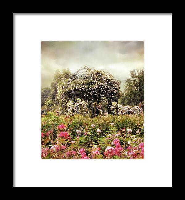 Rose Garden Framed Print featuring the photograph The Rose Gazebo by Jessica Jenney