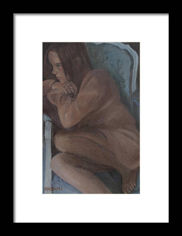 Beauty Framed Print featuring the painting Thought #2 by Masami Iida