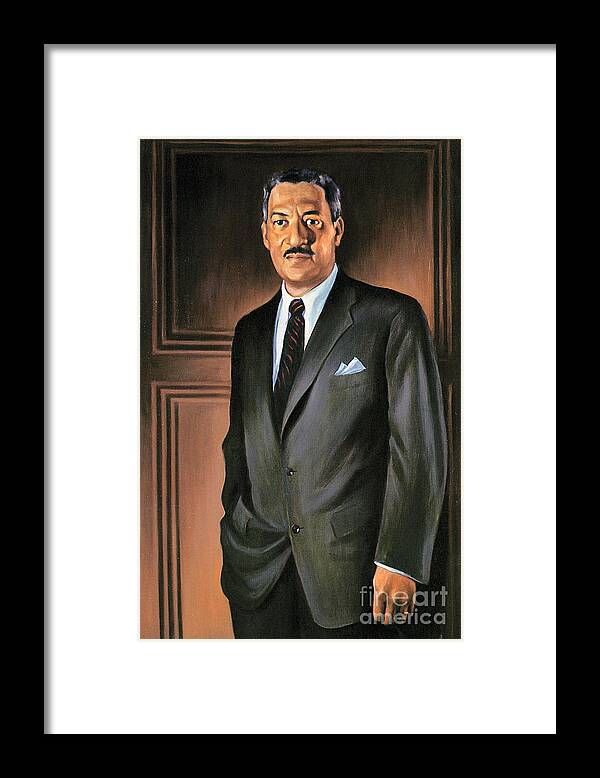 1st Framed Print featuring the painting Thurgood Marshall #2 by Granger