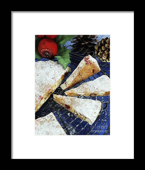 Christmas Framed Print featuring the photograph Traditional festive Christmas Italian style Panforte fruit cake #2 by Milleflore Images