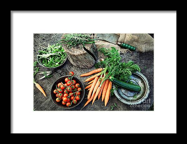 Crop Framed Print featuring the photograph Vegetables #2 by Mythja Photography