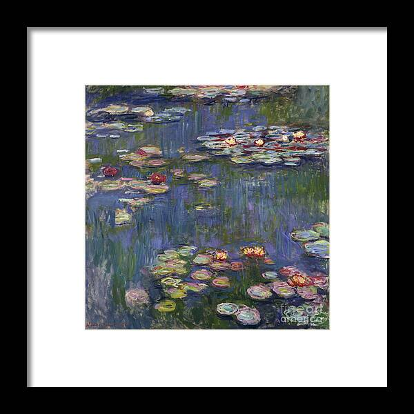 Monet Framed Print featuring the painting Water Lilies, 1916 by Claude Monet