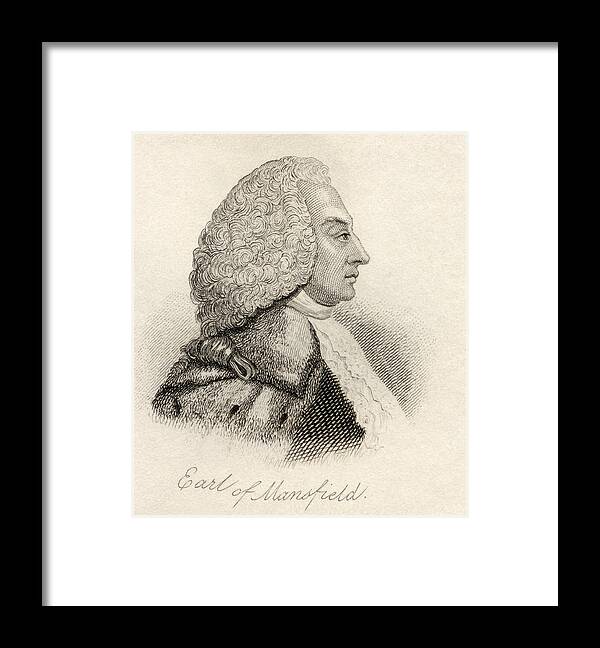 Murray Framed Print featuring the drawing William Murray 1st Earl Of Mansfield #2 by Vintage Design Pics