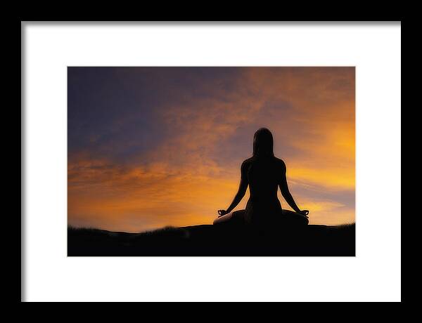 Yoga Framed Print featuring the photograph Woman Practicing Yoga #2 by Douglas Pulsipher