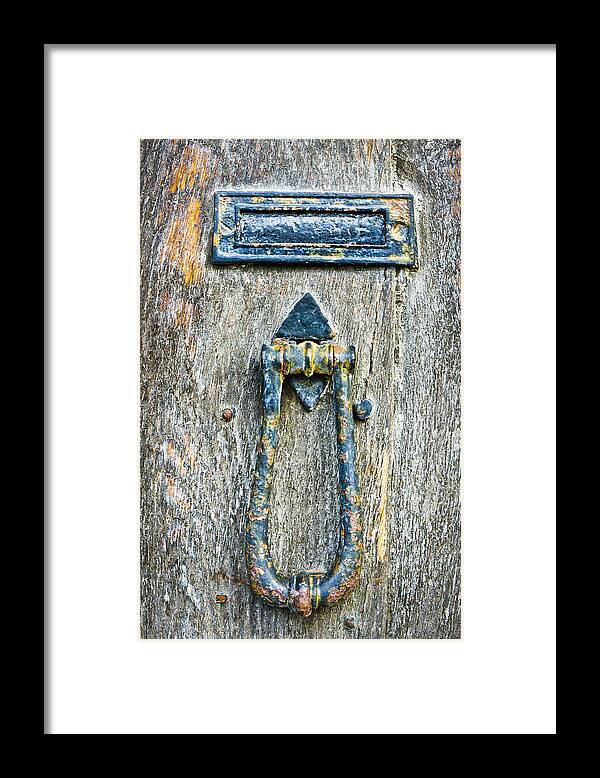 Antique Framed Print featuring the photograph Old door #20 by Tom Gowanlock