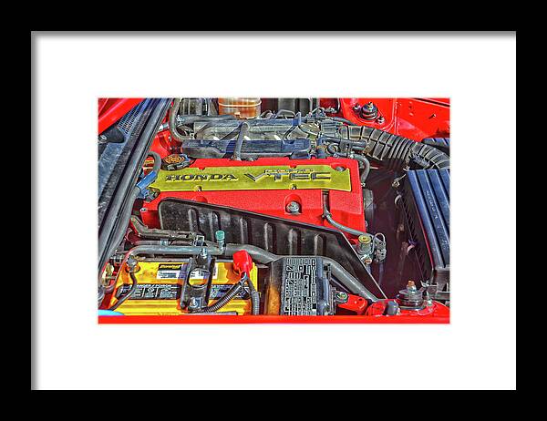 Honda Framed Print featuring the photograph 2006 Honda S2000 Engine by Mike Martin