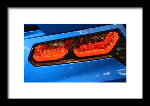 2016 Framed Print featuring the photograph 2016 Chevy Corvette Tail Light by Mike Martin