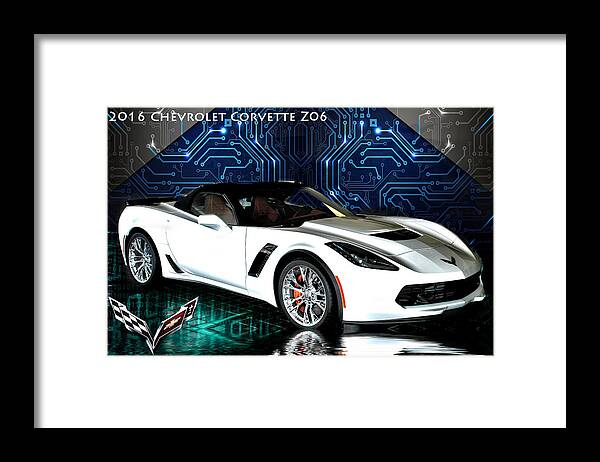 Chevy Framed Print featuring the photograph 2016 Corvette Z06 by Adam Kushion