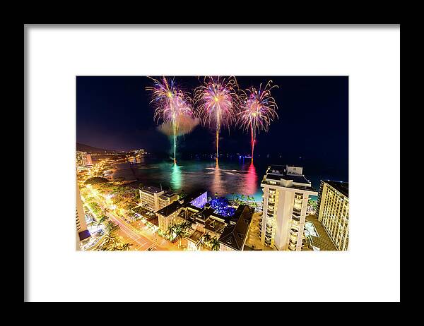 Fireworks Framed Print featuring the photograph 2017 Nagaoka Fireworks 30 by Jason Chu