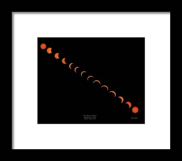 Eclipse Framed Print featuring the photograph 2017 Solar Eclipse by Mark Allen