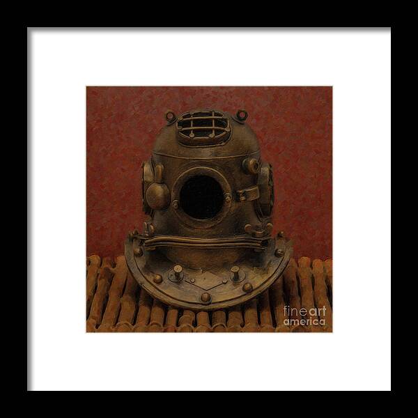 Brass Framed Print featuring the photograph Standard Diving Helmet by Dale Powell