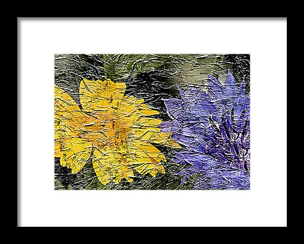 Abstract Framed Print featuring the painting 20a Abstract Floral Painting Digital Expressionism by Ricardos Creations