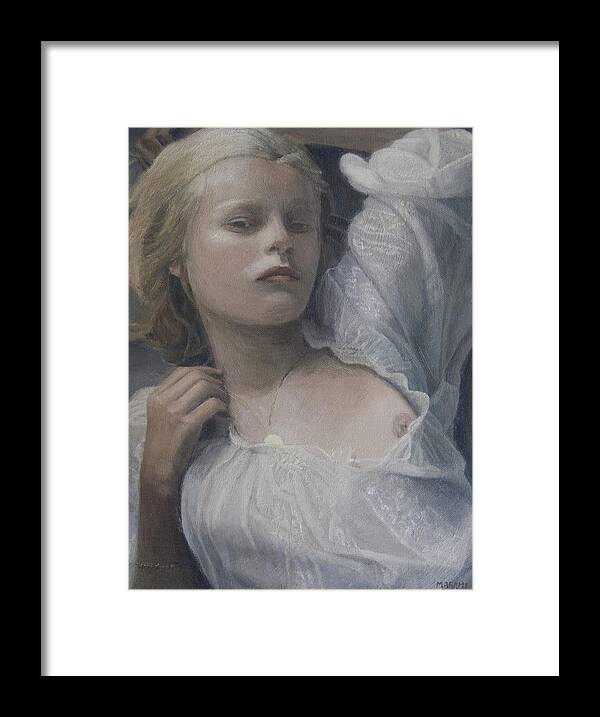 Nude Framed Print featuring the painting Young Girl #21 by Masami Iida