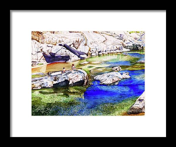 River Framed Print featuring the painting #211 South Yuba River #211 by William Lum