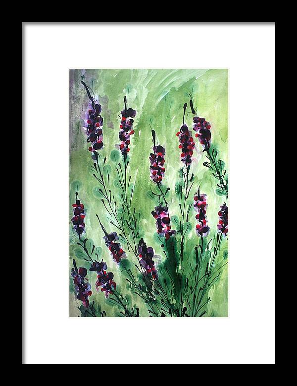 Flowers Framed Print featuring the painting Heavenly Flowers #2118 by Baljit Chadha