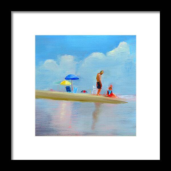 Beach Framed Print featuring the painting Untitled #13 by Chris N Rohrbach