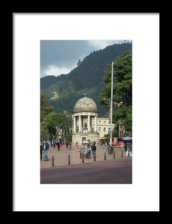 Bogota Framed Print featuring the digital art Colombia Bogota Street Scenes #22 by Carol Ailles