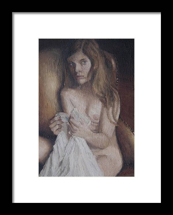 Nude Framed Print featuring the painting Young Girl #26 by Masami Iida