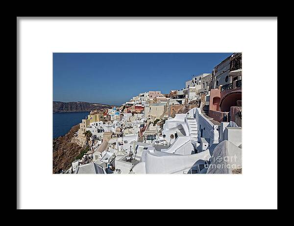 Oia Framed Print featuring the photograph Oai Santorini View #27 by Gualtiero Boffi