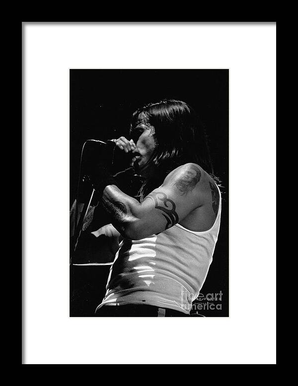  Anthony Kiedis Framed Print featuring the photograph Red Hot Chili Peppers #27 by Jenny Potter