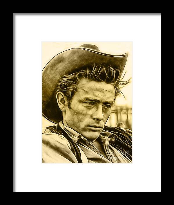 James Dean Framed Print featuring the mixed media James Dean Collection #28 by Marvin Blaine