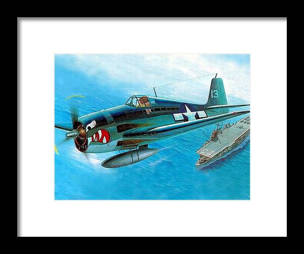 Aircraft Framed Print featuring the digital art Aircraft #29 by Super Lovely