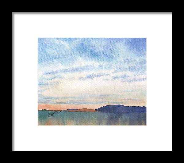 Sky Framed Print featuring the painting 29 Sunrise by Betsy Hackett