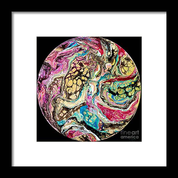 Abstract Circle Framed Print featuring the painting #298 #298 by Priscilla Batzell Expressionist Art Studio Gallery