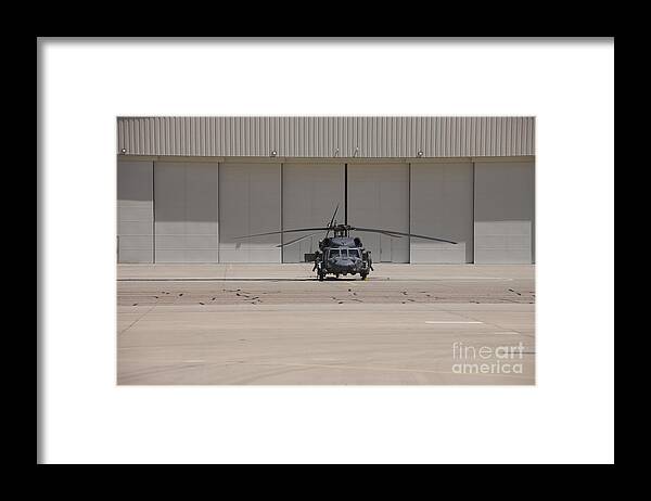 Exercise Angel Thunder Framed Print featuring the photograph A Uh-60 Black Hawk Helicopter Parked #3 by Terry Moore