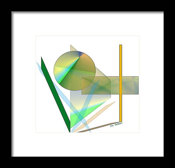 Abstract Framed Print featuring the digital art Abstract #90 #3 by Iris Gelbart