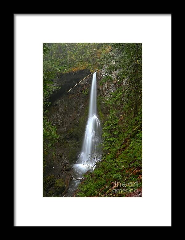 Marymere Falls. Marymer Falls Framed Print featuring the photograph Marymere Falls Olympic National Park by Adam Jewell