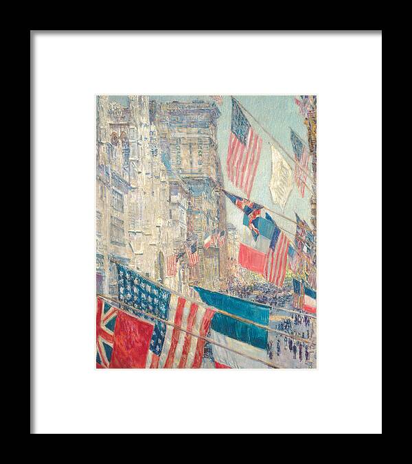 Hassam Framed Print featuring the painting Allies Day, May 1917 by Childe Hassam