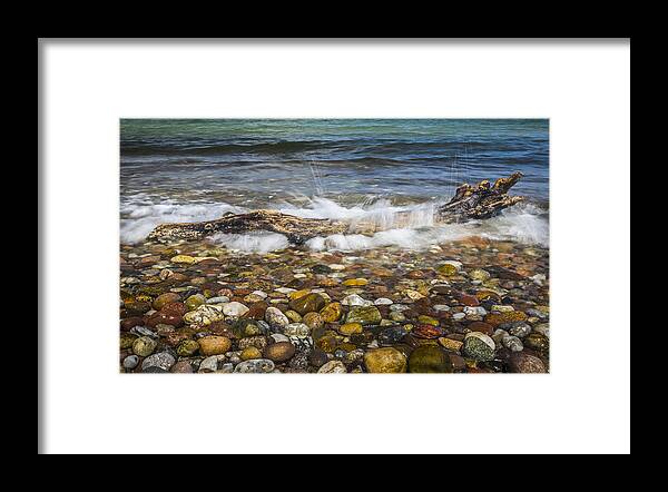 Water Framed Print featuring the photograph At the beach. #3 by Elmer Jensen