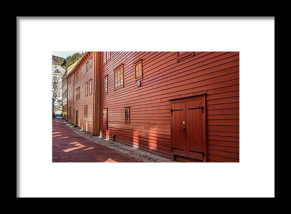 Port Framed Print featuring the photograph Bergen Bryggen Norway #3 by Adam Rainoff
