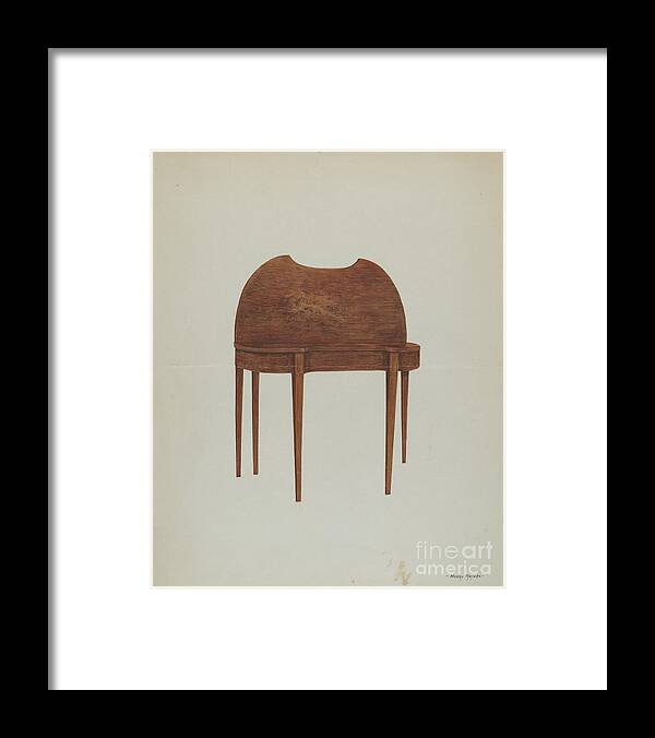  Framed Print featuring the drawing Card Table #3 by Henry Meyers