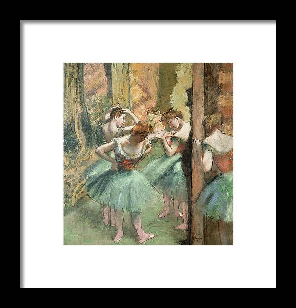 Dancers Framed Print featuring the painting Dancers Pink and Green #3 by Edgar Degas