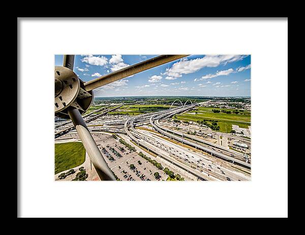 Downtown Framed Print featuring the photograph Downtown Dallas Texas City Skyline City Cityscape Day Time #3 by Alex Grichenko