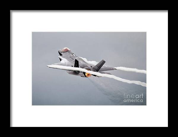 F35 Framed Print featuring the digital art F35 Lightning II #3 by Airpower Art