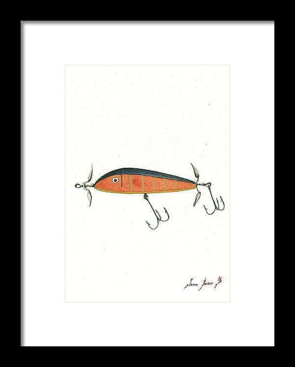 Fishing lure #3 Framed Print by Juan Bosco - Fine Art America