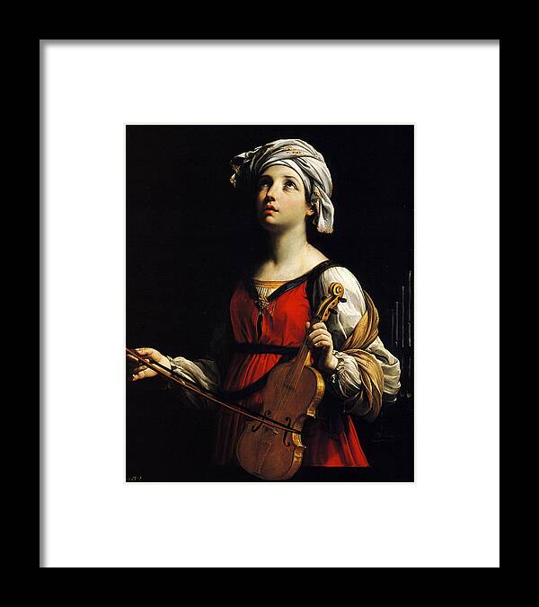 St Cecilia - Guido Reni Framed Print featuring the painting Guido Reni by MotionAge Designs
