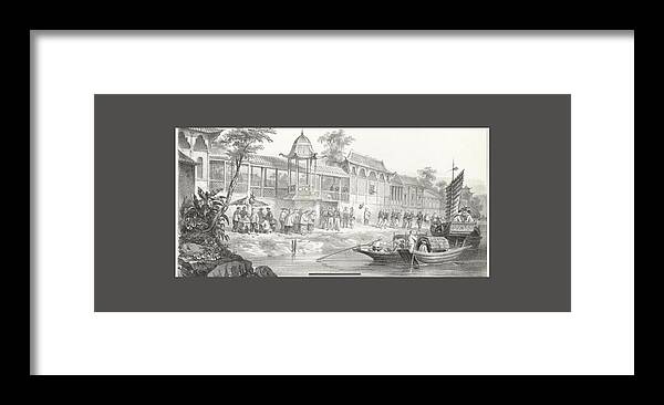 Fortavion (gc) China War. Historical And Anecdotal Shown Great Panorama Framed Print featuring the painting Historical And Anecdotal Shown Great Panorama by MotionAge Designs