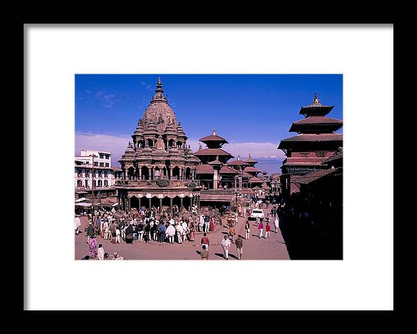 Temples Framed Print featuring the photograph Kathmandu in Nepal #3 by Carl Purcell