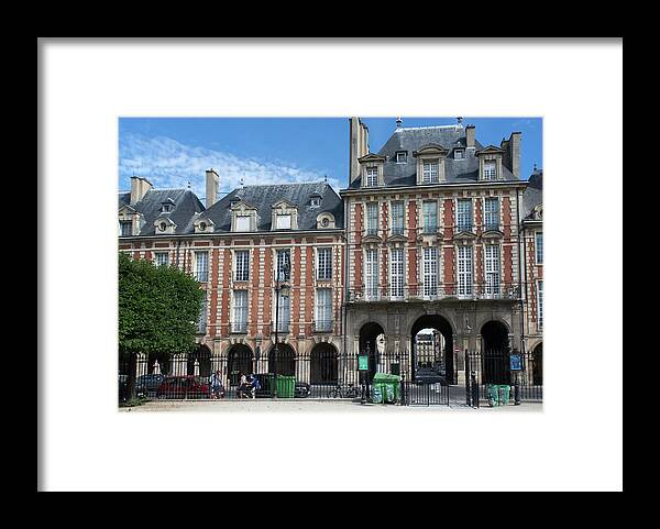 Europe Framed Print featuring the digital art Marais Paris Street Scenes #3 by Carol Ailles