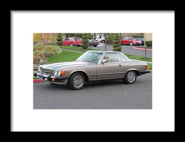 Mercedes-benz 560sl Framed Print featuring the photograph Mercedes-Benz 560SL #3 by Jackie Russo