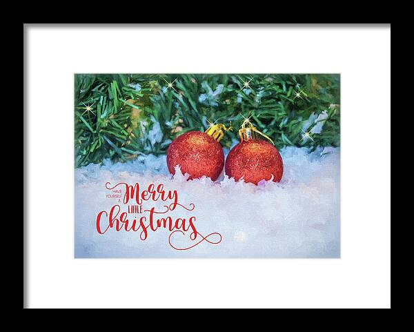 Pines Framed Print featuring the photograph Merry Christmas by Cathy Kovarik