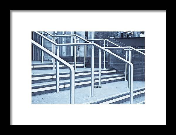 Architectural Framed Print featuring the photograph Metal railings #3 by Tom Gowanlock