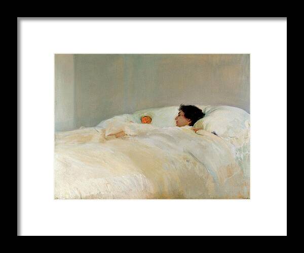 Mother Framed Print featuring the painting Mother #3 by Joaquin Sorolla